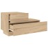 Mesita de noche con luces LED roble Sonoma 70x36x40,5