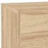 Mesita de noche con luces LED roble Sonoma 70x36x40,5