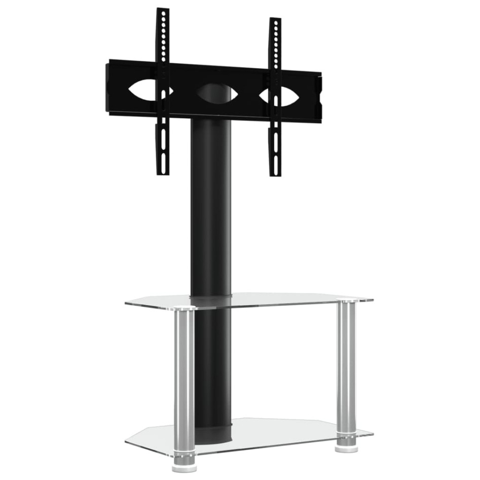 Mueble TV esquina 2 niveles para 32-70 pulgadas negro