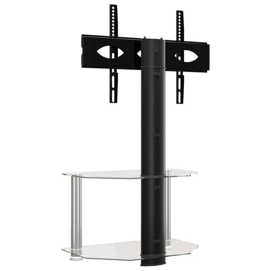 Mueble TV esquina 2 niveles para 32-70 pulgadas negro
