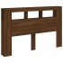 Cabecero LED madera ingeniería marrón roble 160x18,5x103,5