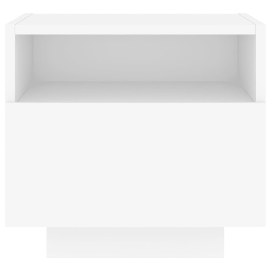 Mesita de noche con luces LED blanco 40x39x37