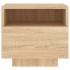 Mesitas de noche con luces LED 2 uds roble Sonoma 40x39x37