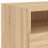 Mesitas de noche con luces LED 2 uds roble Sonoma 40x39x37