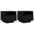 Mesitas de noche con luces LED 2 unidades negro 40x39x37