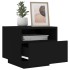Mesitas de noche con luces LED 2 unidades negro 40x39x37