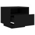 Mesitas de noche con luces LED 2 unidades negro 40x39x37