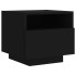 Mesitas de noche con luces LED 2 unidades negro 40x39x37