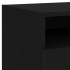 Mesitas de noche con luces LED 2 unidades negro 40x39x37