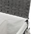 Cesto para ropa sucia con ruedas ratán gris 60x35x60,5