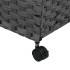 Cesto para ropa sucia con ruedas ratán gris 60x35x60,5