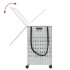 Cesto para ropa sucia con ruedas ratán blanco 66x35x60