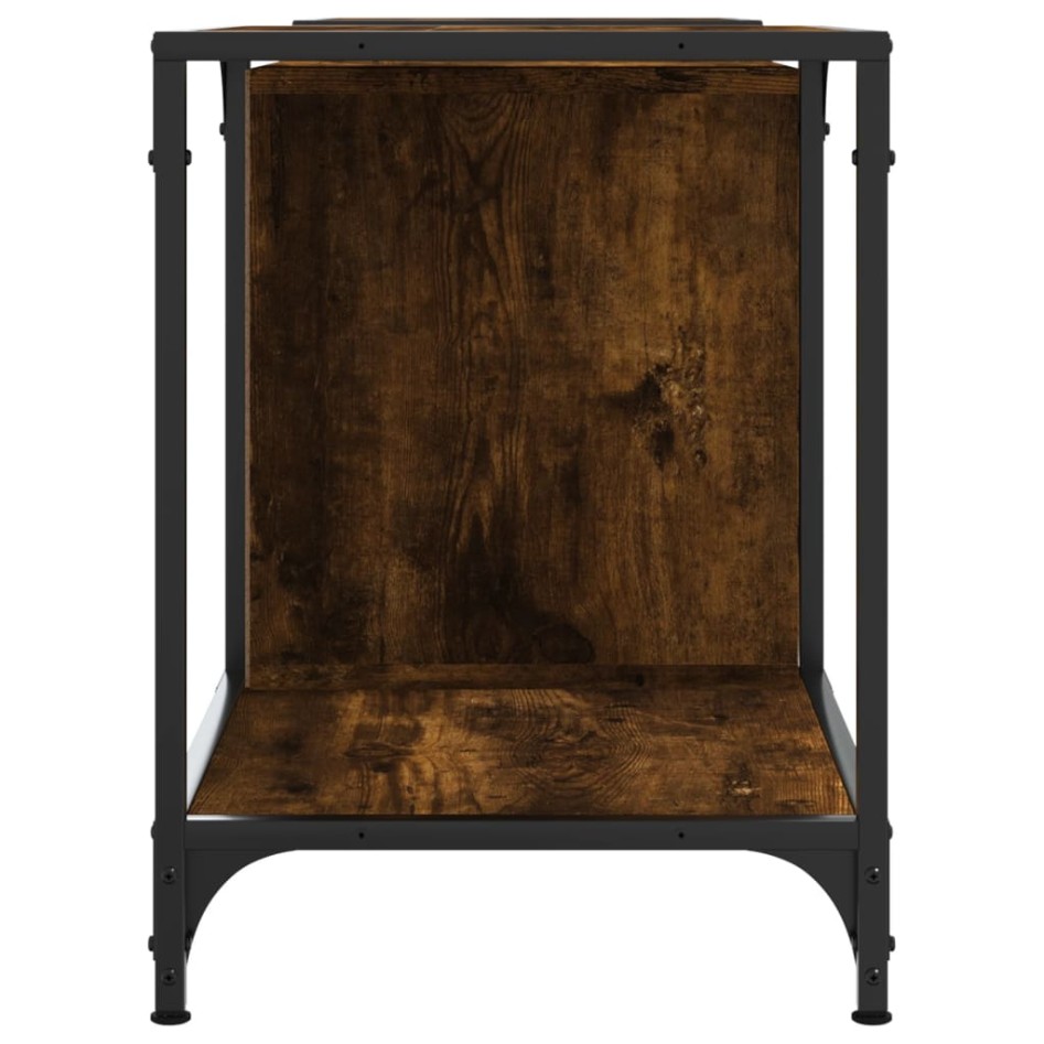 Mueble de TV madera de ingeniería roble ahumado 153x37x50