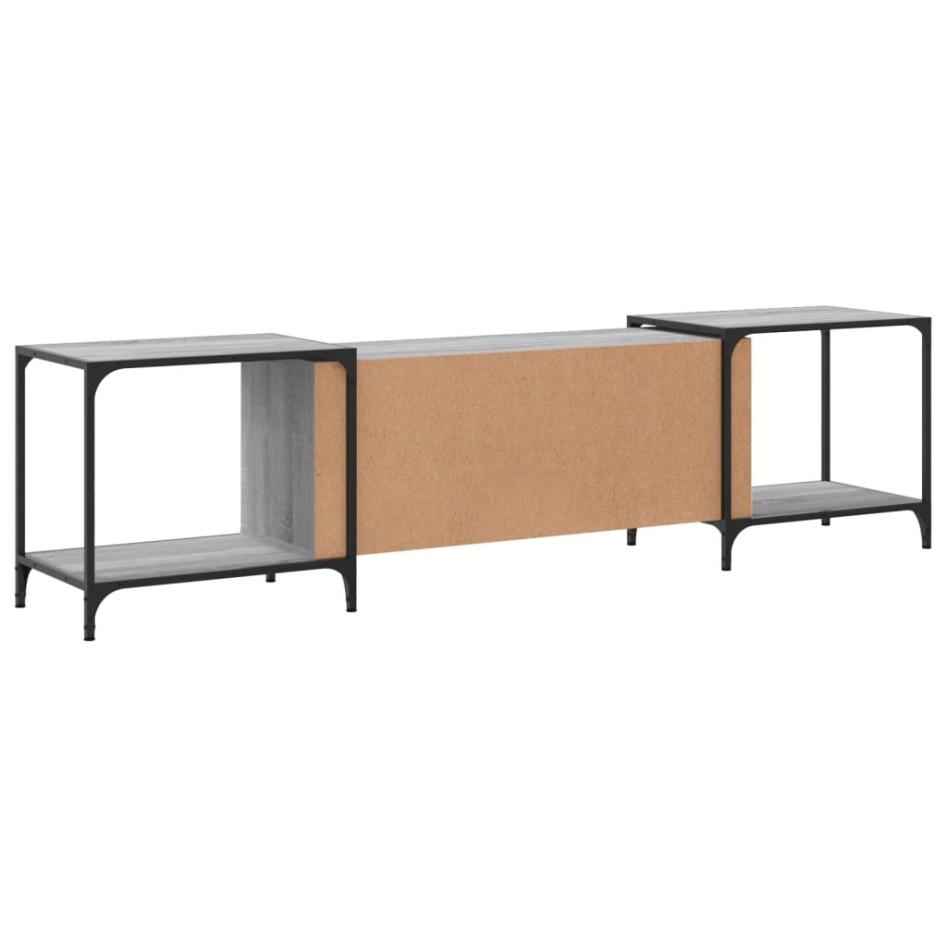 Mueble de TV madera de ingeniería gris Sonoma 203x37x50