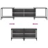 Mueble de TV madera de ingeniería gris Sonoma 203x37x50