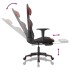 Silla gaming masaje reposapiés cuero sintético negro rojo