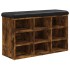 Banco zapatero madera de ingeniería roble ahumado 82x32x50