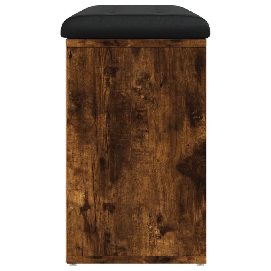 Banco zapatero madera de ingeniería roble ahumado 82x32x50