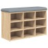 Banco zapatero madera de ingeniería roble Sonoma 82x32x50