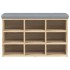Banco zapatero madera de ingeniería roble Sonoma 82x32x50