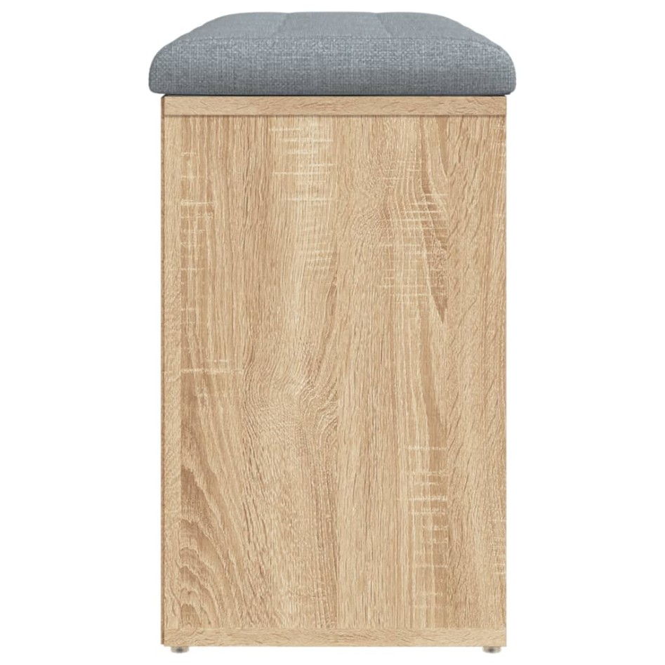 Banco zapatero madera de ingeniería roble Sonoma 82x32x50