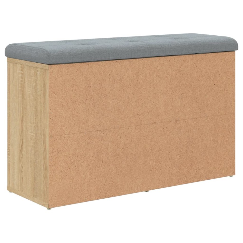 Banco zapatero madera de ingeniería roble Sonoma 82x32x50