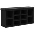 Banco zapatero madera de ingeniería negro 102x32x50