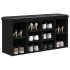Banco zapatero madera de ingeniería negro 102x32x50