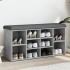 Banco zapatero madera de ingeniería gris hormigón 102x32x50
