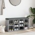 Banco zapatero madera de ingeniería gris hormigón 102x32x50