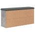 Banco zapatero madera de ingeniería gris hormigón 102x32x50