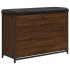 Banco zapatero con cajón abatible roble marrón 82x32x56