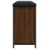 Banco zapatero con cajón abatible roble marrón 82x32x56