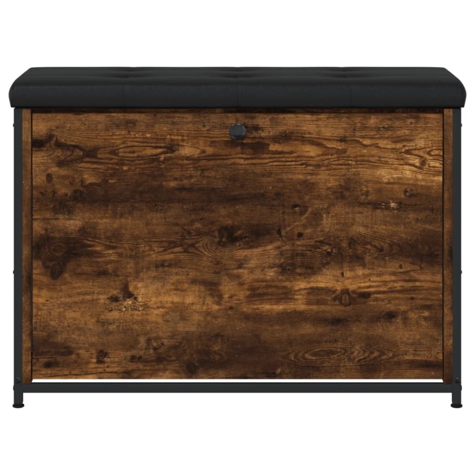 Banco zapatero con cajón abatible roble ahumado 82x32x56