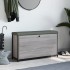 Banco zapatero con cajón abatible gris Sonoma 102x32x56
