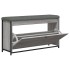 Banco zapatero con cajón abatible gris Sonoma 102x32x56