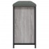 Banco zapatero con cajón abatible gris Sonoma 102x32x56