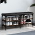 Banco zapatero madera de ingeniería marrón roble 102x32x47