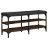 Banco zapatero madera de ingeniería marrón roble 102x32x47