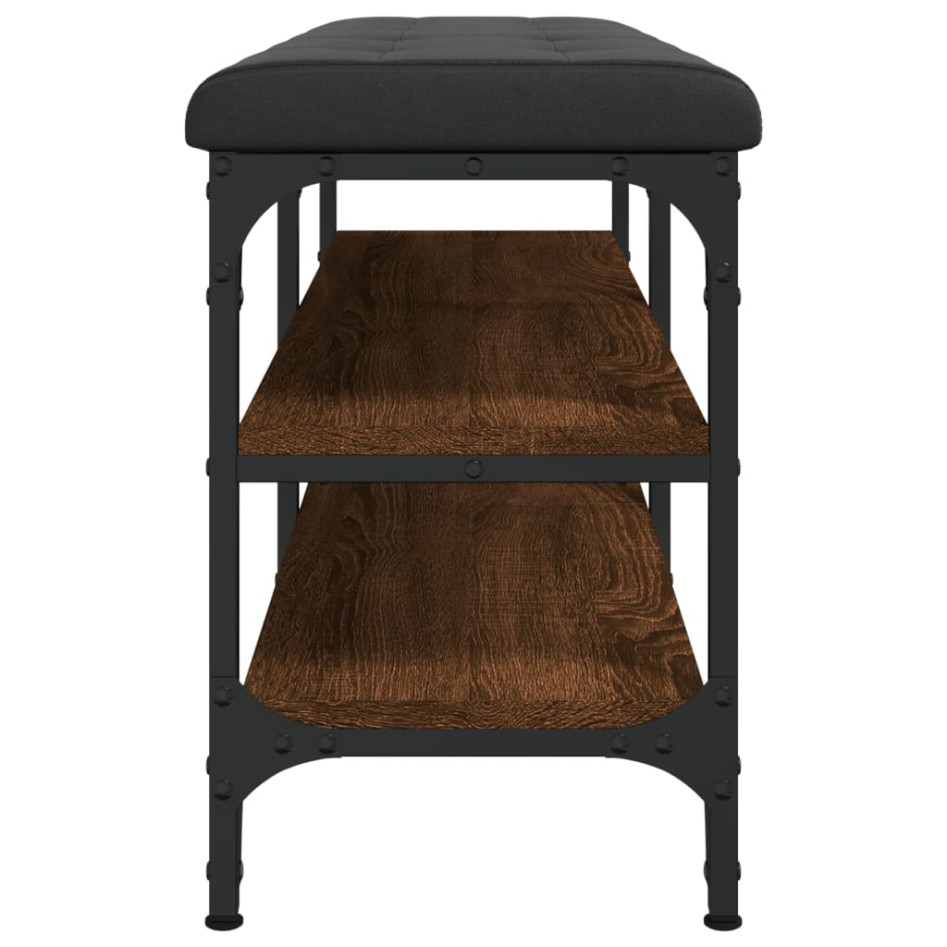 Banco zapatero madera de ingeniería marrón roble 102x32x47