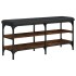 Banco zapatero madera de ingeniería roble ahumado 102x32x47