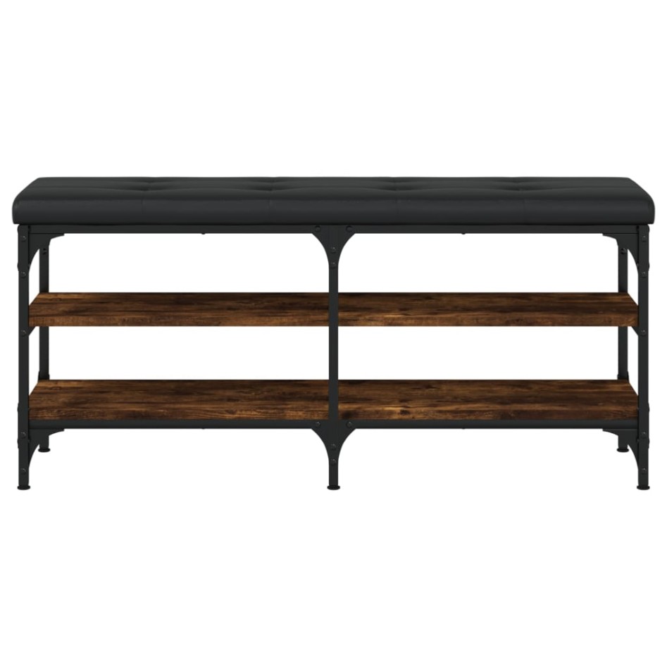 Banco zapatero madera de ingeniería roble ahumado 102x32x47