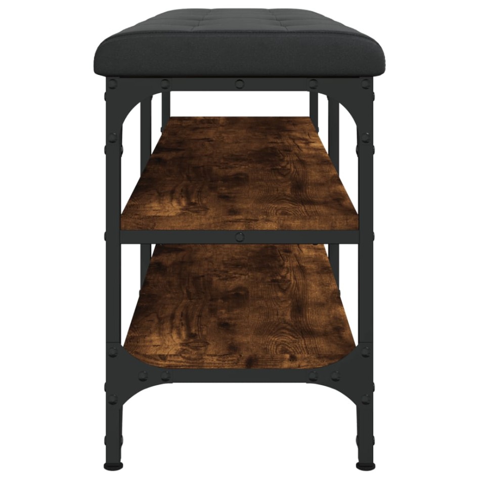 Banco zapatero madera de ingeniería roble ahumado 102x32x47