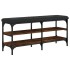 Banco zapatero madera de ingeniería roble ahumado 102x32x47