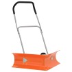 Pala quitanieves de doble ángulo mango extensible acero naranja
