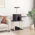 Rascador para gatos con postes de sisal gris oscuro 122