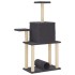 Rascador para gatos con postes de sisal gris oscuro 122