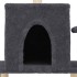 Rascador para gatos con postes de sisal gris oscuro 122