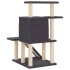Rascador para gatos con postes de sisal gris oscuro 97