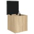 Banco con almacenaje madera ingeniería roble Sonoma 42x42x45